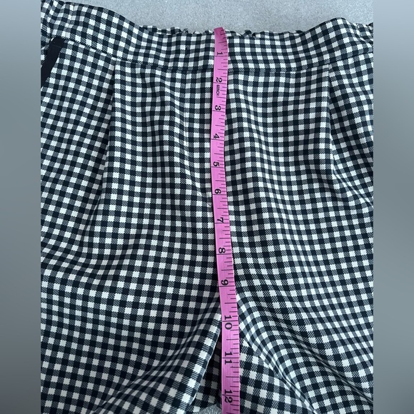 [US6]Weekend MaxMara Black and White Gingham Cropped Pants - Picture 7 of 11